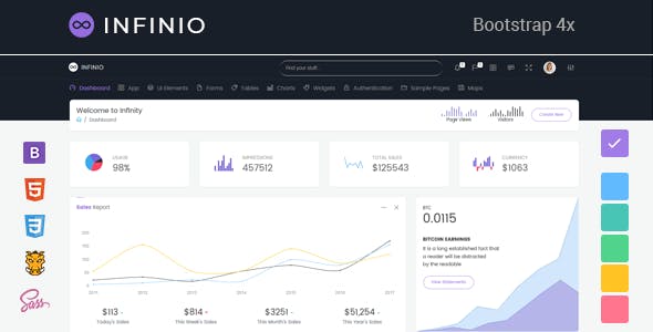 横版Bootstrap管理系统模板UI框架网站管理系统模板